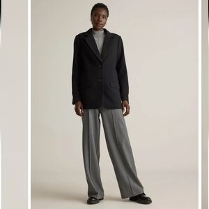 Quince Oversize Italian Wool Blazer Black  Sz S And Sz L NWT